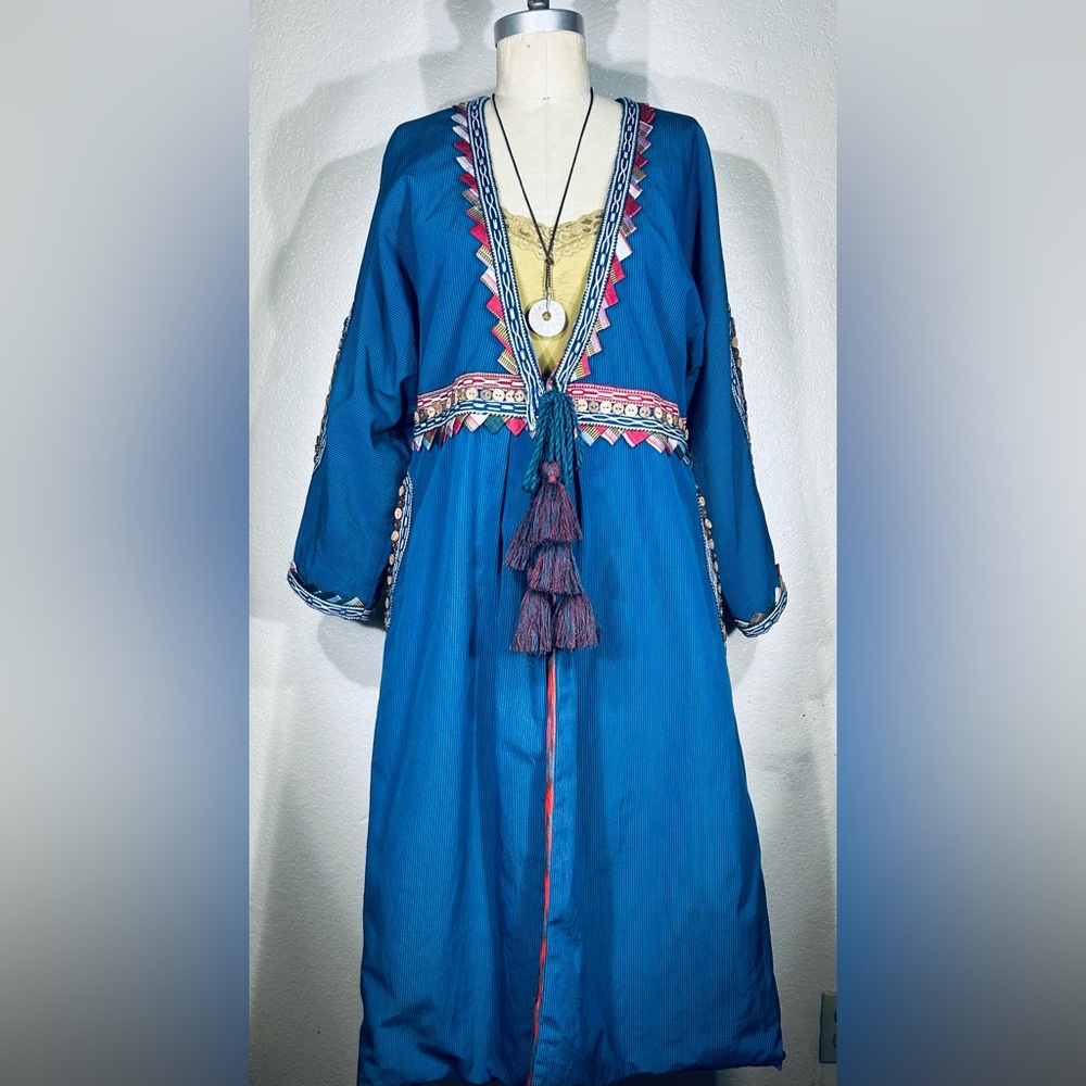 Bibi Hanum OOAK Tashkent Reversible Tassel Kaftan O/S